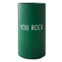 Design Letters - AJ Favourite Porzellan Vase, You Rock / grasgrün