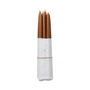 Broste Copenhagen - Tapers getauchte Spitzkerze, Ø 1,2 cm, mocca (10er-Set)