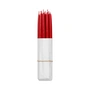 Broste Copenhagen - Tapers getauchte Spitzkerze, Ø 1,2 cm, truly red (10er-Set)