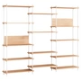 Moebe - Shelving System, Tall Triple, Eiche geölt / weiß