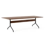 &Tradition - Pavilion Dining Esstisch AV24, 250 x 110 cm, Walnuss lackiert / Gestell schwarz