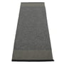 Pappelina - Edit Teppich, 70 x 200 cm, black / charcoal / granit metallic