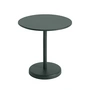 Muuto - Linear Steel Bistrotisch Outdoor, Ø 70 x H 73 cm, dunkelgrün