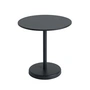 Muuto - Linear Steel Bistrotisch Outdoor, Ø 70 x H 73 cm, schwarz