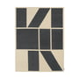 Kvadrat - Kelim Untitled_AB11 Teppich, 180 x 240 cm, schwarz / beige (0033 Slate)