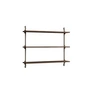 Moebe - Wall Shelving System Low, Eiche dunkel geräuchert / warm grey