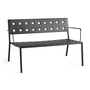 HAY - Balcony Lounge Bank mit Armlehnen, L 121,5 cm, anthrazit