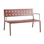 HAY - Balcony Lounge Bank mit Armlehnen, L 121,5 cm, iron red