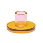 Hübsch Interior - Astra Kerzenhalter small, rosa / orange