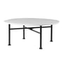Gubi - Carmel Outdoor Lounge Tisch 75 x 75 cm, black semi matt / clam white