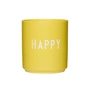 Design Letters - AJ Favourite Porzellan Becher, Happy / yellow