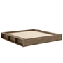 Karup Design - Ziggy Bettgestell mit Lattenrost und Aufbewahrung, 180 x 200 cm, Kiefer carobbraun lackiert