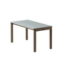 Muuto - Couple Couchtisch, 84 x 40 cm, 1 Plain, Eiche dunkel geölt / pale blue