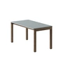 Muuto - Couple Couchtisch, 84 x 40 cm, 1 Wavy, Eiche dunkel geölt / pale blue