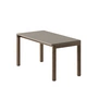 Muuto - Couple Couchtisch, 84 x 40 cm, 1 Wavy, Eiche dunkel geölt / taupe