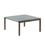 Muuto - Couple Couchtisch, 84 x 80 cm, 1 Plain 1 Wavy, Eiche dunkel geölt / pale blue