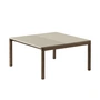 Muuto - Couple Couchtisch, 84 x 80 cm, 1 Plain 1 Wavy, Eiche dunkel geölt / sand