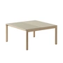 Muuto - Couple Couchtisch, 84 x 80 cm, 1 Plain 1 Wavy, Eiche / sand