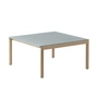 Muuto - Couple Couchtisch, 84 x 80 cm, 2 Plain, Eiche / pale blue