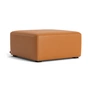 HAY - Mags Ottoman 02, Leder Sense Cognac / Nähte weiß