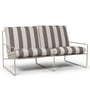 ferm Living - Desert Stripe Outdoor 2-Sitzer Sofa - cashmere / chocolate