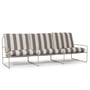 ferm Living - Desert Stripe Outdoor 3-Sitzer Sofa, cashmere / chocolate