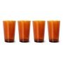 HKliving - 70's Glas Teebecher 400 ml, amber brown (4er-Set)