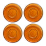 HKliving - 70's Untertassen, amber brown (4er-Set)
