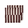 HKliving - Baumwollservietten, 30 x 30 cm, striped burgundy (2er-Set)
