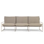 Ferm Living - Desert Dolce Outdoor 3-Sitzer Sofa, cashmere / dark sand