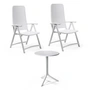 Nardi - Darsena Relax Klappsessel (2x) + Step Tisch, bianco