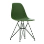 Vitra - Eames Plastic Side Chair DSR RE, forest / dunkelgrün (Kunststoffgleiter basic dark)
