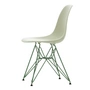 Vitra - Eames Plastic Side Chair DSR RE, kieselstein / Eames Sea Foam Green (Kunststoffgleiter basic dark)