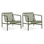 HAY - Palissade Lounge Chair Low, olive (2er-Set)