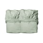 Leander - Spannbettlaken für Babybett, 100% Bio-Baumwolle, 115 x 60 cm, sage green (2er-Set)