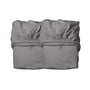 Leander - Spannbettlaken für Babybett, 100% Bio-Baumwolle, 115 x 60 cm, cool grey (2er-Set)