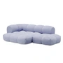 OUT Objekte unserer Tage - Sander 06 Links 3-Sitzer Sofa, fliederblau (Vidar 4 0723 by Kvadrat)