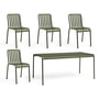 Hay - Palissade Tisch + 4x Chair, olive