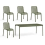 HAY - Palissade Tisch + 4x Chair, olive