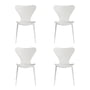 Fritz Hansen - Serie 7 Stuhl, Monochrom, weiß / Esche weiß lackiert (4er-Set)