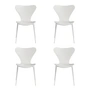 Fritz Hansen - Serie 7 Stuhl, Monochrom, weiß / Esche weiß gefärbt (4er-Set)