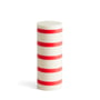 Hay - Column Kerze, M, off-white / red