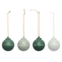 Design Letters - X-MAS Stories Deko-Anhänger, Ø 6 cm, dark green / dusty green (4er-Set)