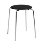 Fritz Hansen - Dot Hocker, Furnier Esche schwarz / Untergestell Chrom