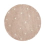 Lorena Canals - Round Dot Teppich, Ø 140 cm, rose / natur