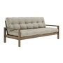Karup Design - Knob Schlafsofa 130 x 190 cm, Kiefer carobbraun / linen (914)
