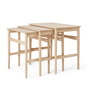 Carl Hansen - CH004 Nesting Tables, Eiche weiß geölt (3er-Set)