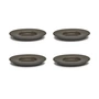 Serax - Dune Untertasse zur Espressotasse by Kelly Wearstler, Ø 11 cm, Slate / braun (4er-Set)