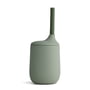 LIEWOOD - Ellis Sippy Becher mit Deckel und Strohhalm, faune green / hunter green mix