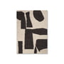 ferm Living - Piece Teppich, 140 x 200 cm, off-white / coffee